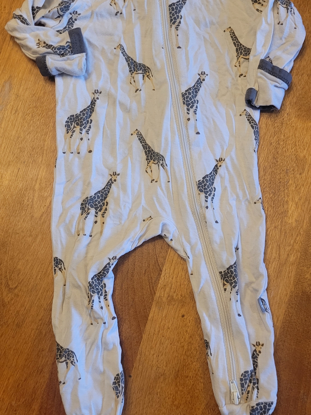 Kyte BABY Light Blue Giraffe Print Footie